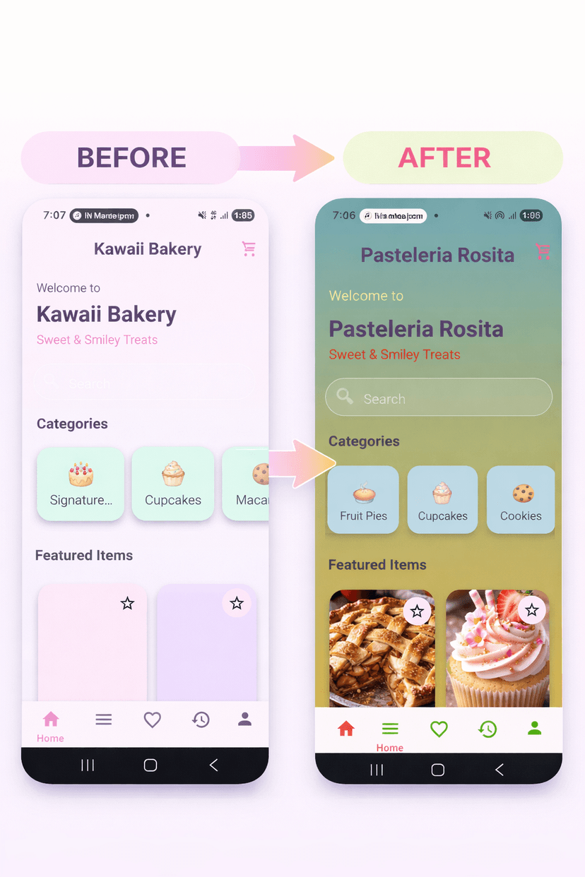 Home Screen Before/After
