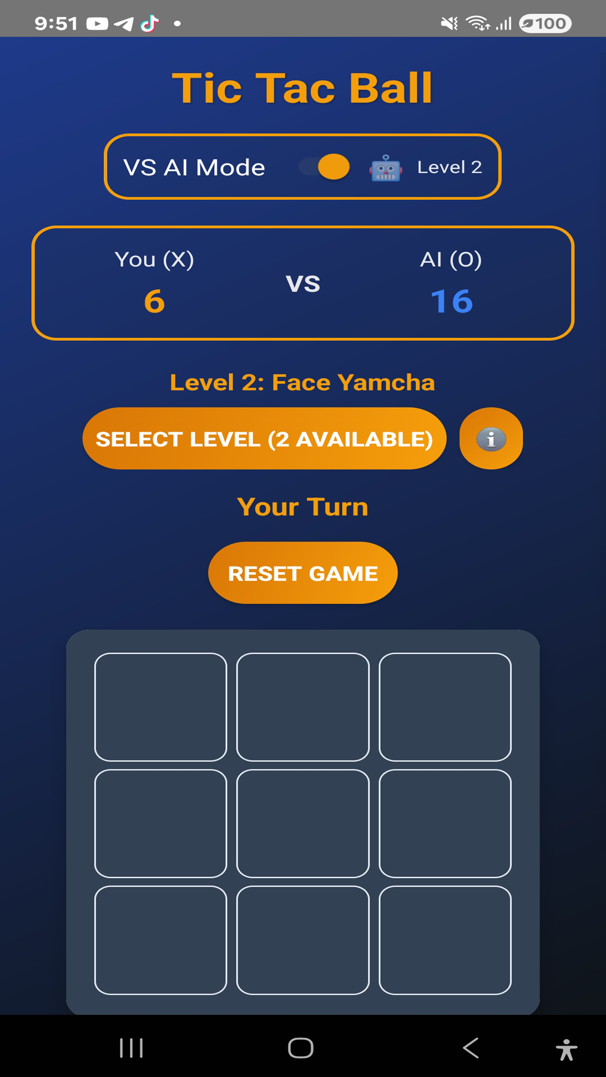 TicTacBall Gameplay Screenshot 1